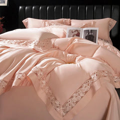 Premium 1000TC Egyptian Cotton Luxury Hollow Wide Edge Embroidery Bedding Set