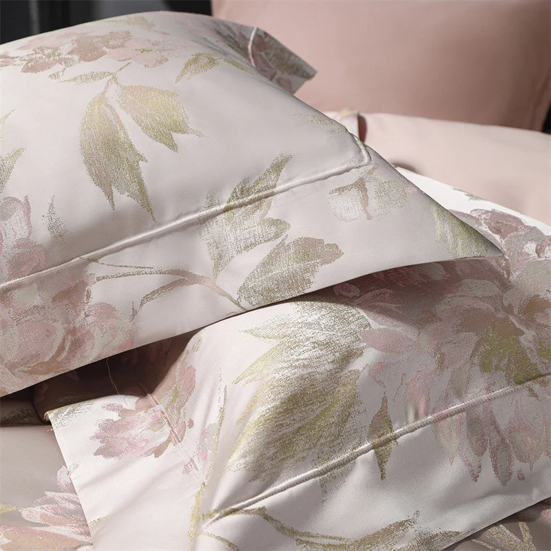 Luxury Floral Jacquard Egyptian Cotton Bedding Set
