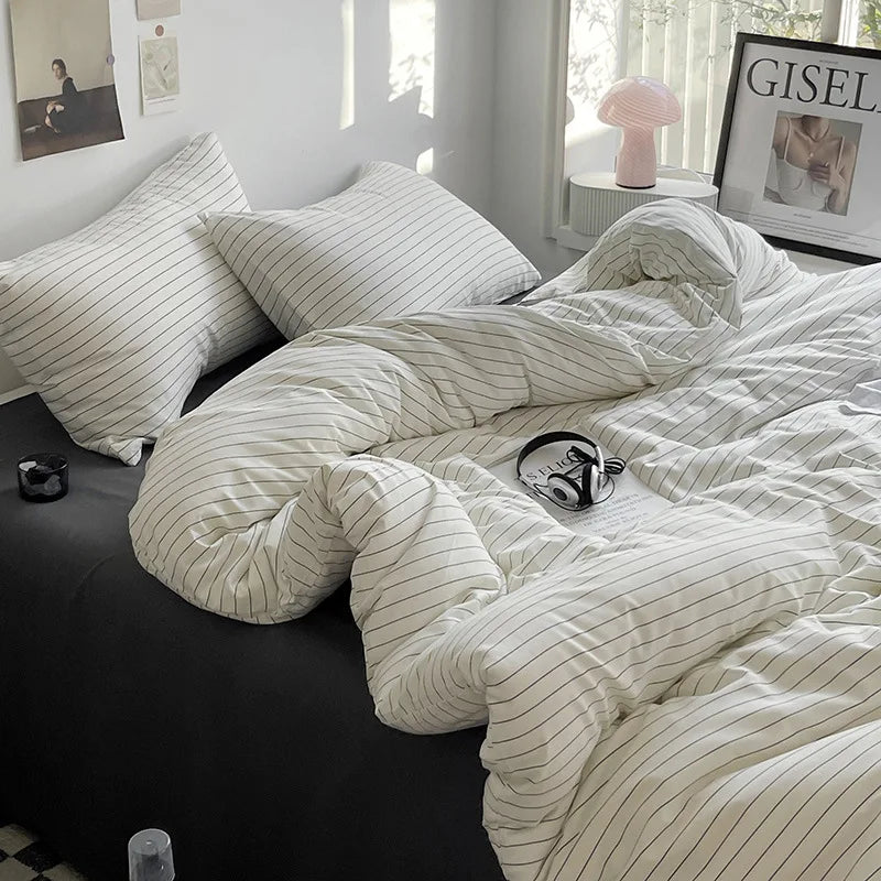 Korean Stripe Bedding Set