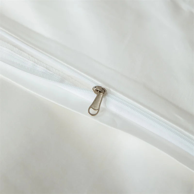 1000TC Egyptian Cotton Luxury Embroidery Solid Color Hotel Style 4Pcs Bedding Set