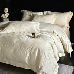 Premium 1000TC Egyptian Cotton Jacquard Luxury 4Pcs Bedding Set