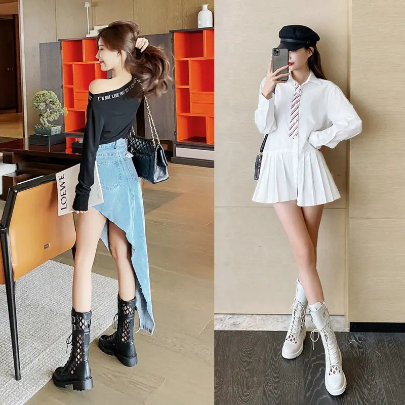Women Chunky Platform Ankle Boots