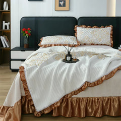 4Pcs Knitted Cotton Soft Luxury Bedding Set