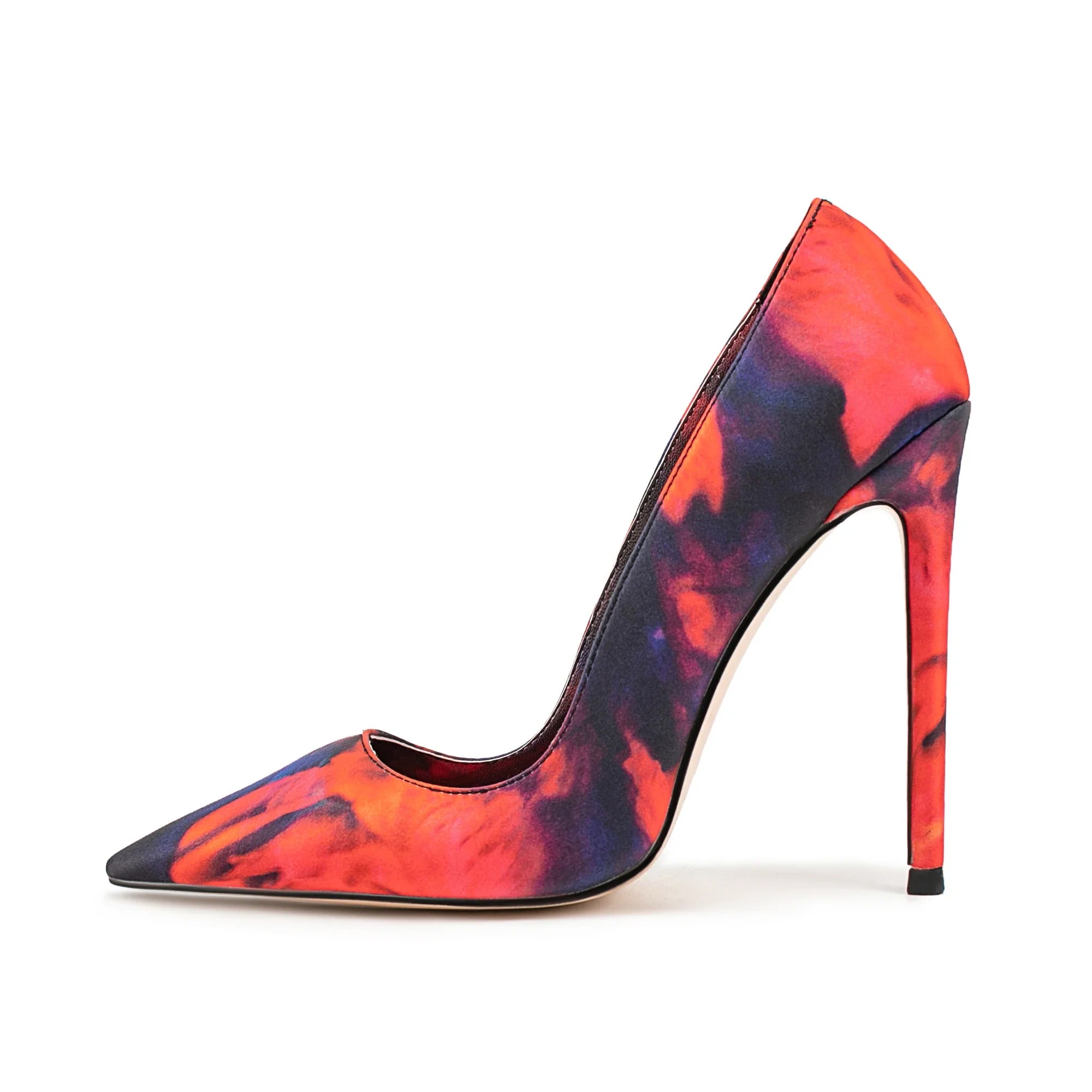 Colored cloth high-heeled Shoes