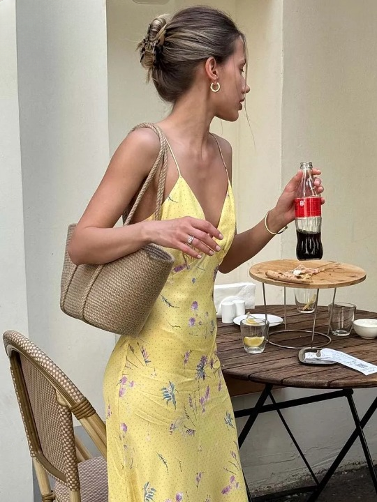 Send Me Flowers Spaghetti Strap Dress