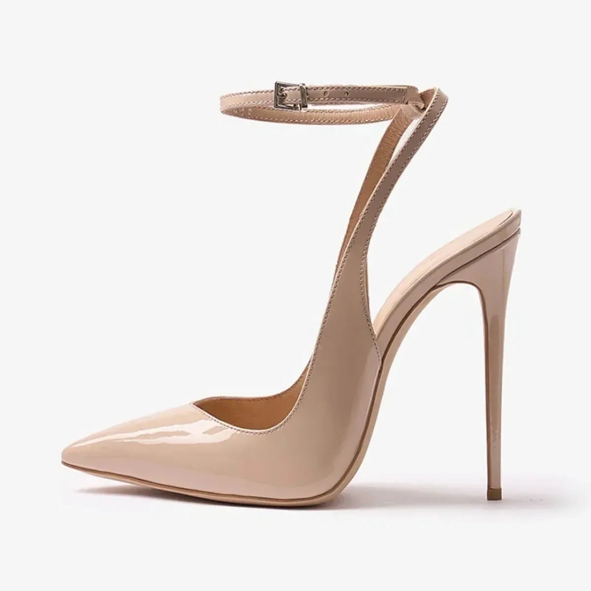 Patent Leather One word buckle Sandals