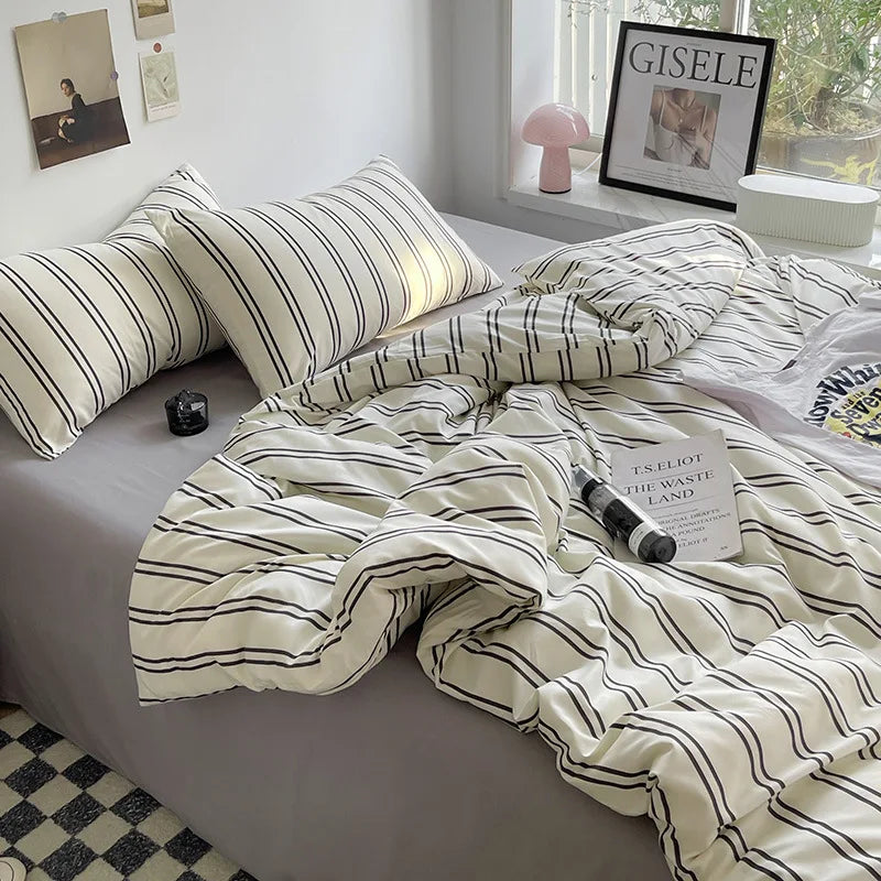 Korean Stripe Bedding Set