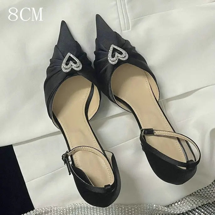 Heart Diamond-Bow High Heels