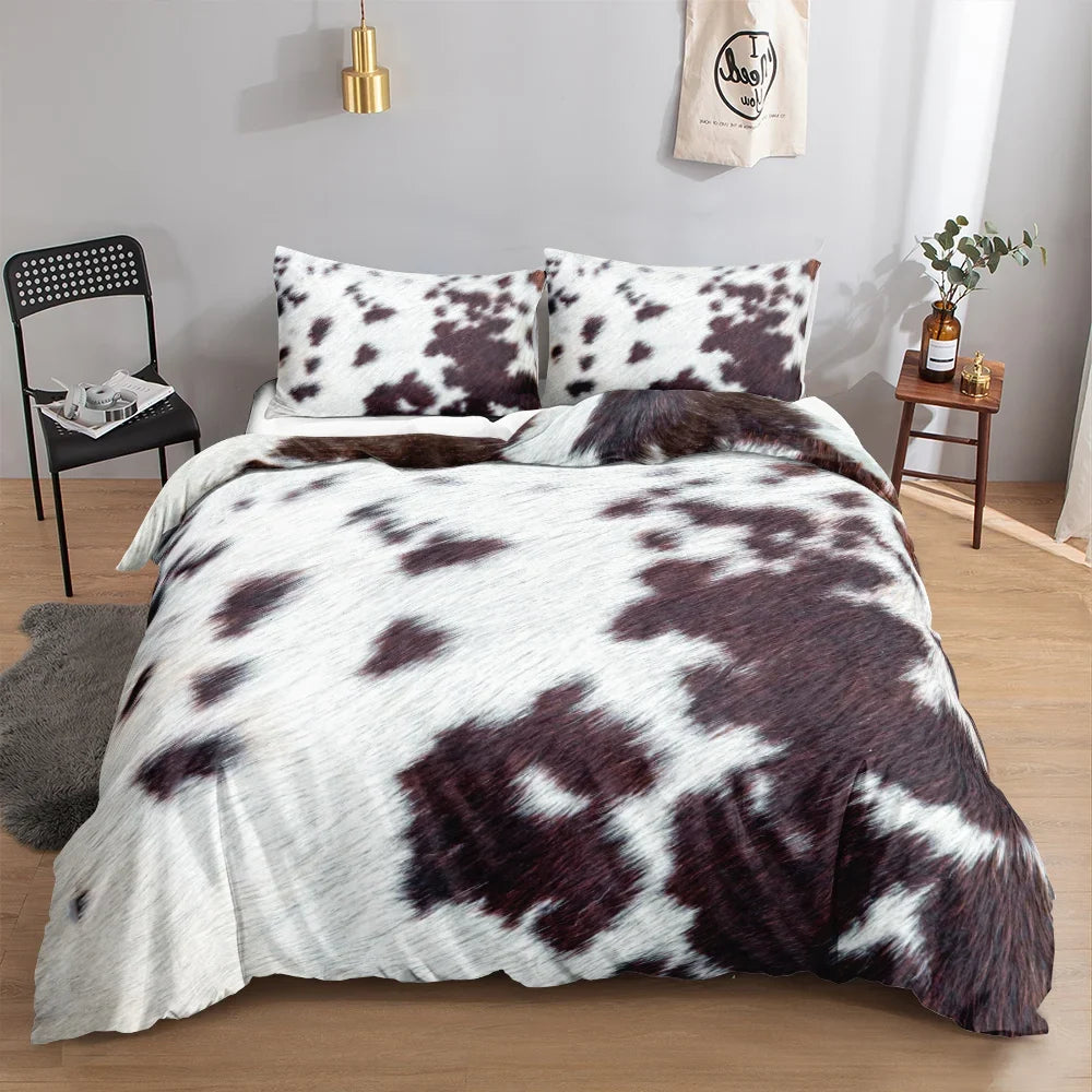 Cow Print Bedding Set