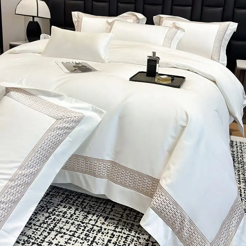 600TC Egyptian Cotton Luxury Embroidery Hotel Style Bedding Set