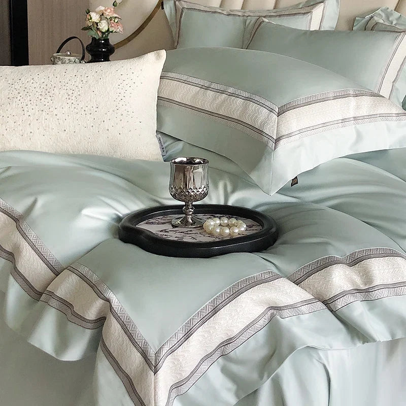 GRADIENT 100% Egyptian Cotton Luxury Embroidery Hotel Style Soft Bedding Set