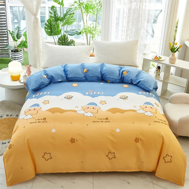 Geometric comforter cover 100%  Minimal 1 piece Cotton Skin-friendly Duvet cover Quilt covers for queen king single size bed