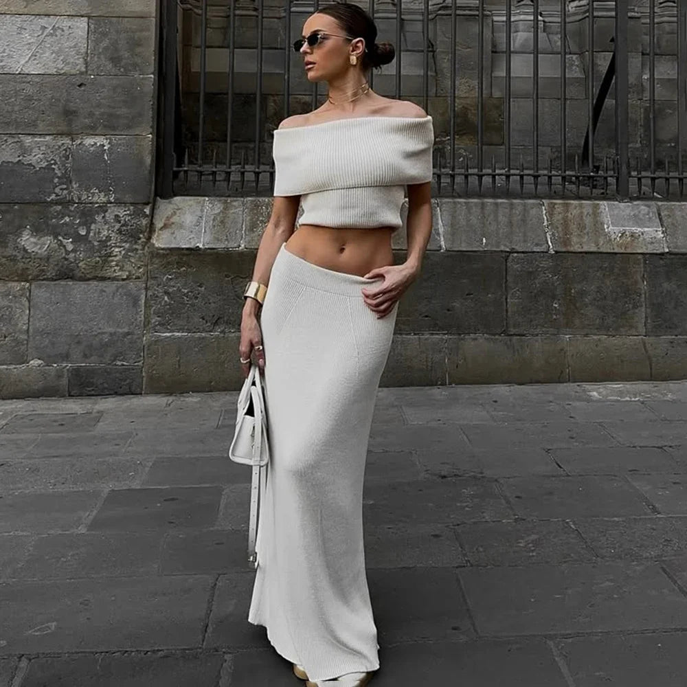 Kindra Knitted Skirt Set