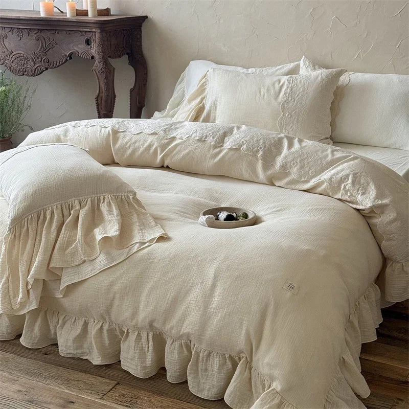 Vintage Lace French Princess Bedding Set