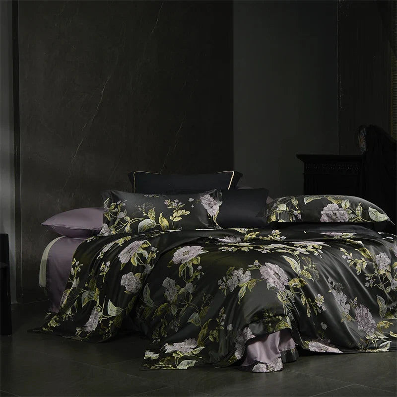 Luxury Brocade Jacquard Satin Egyptian Cotton Bedding Set