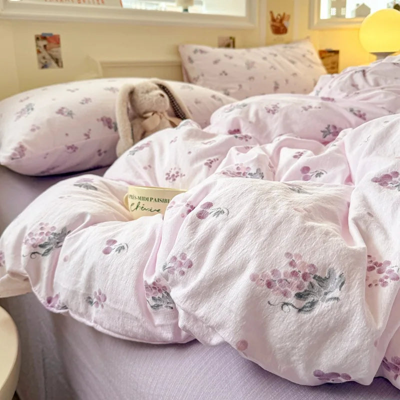 Wave Point Washed Cotton Bedding Set
