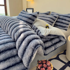 Artificial Rabbit Velvet 4pcs Bedding Set