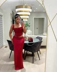 Laria Satin Bodycon Corset Set