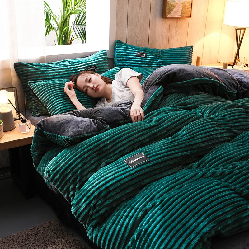 Winter Warm 3pcs Bedding Sets