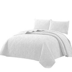 3pcs Luxury Quilted Microfiber Bedspread Coverlet Bedding Set