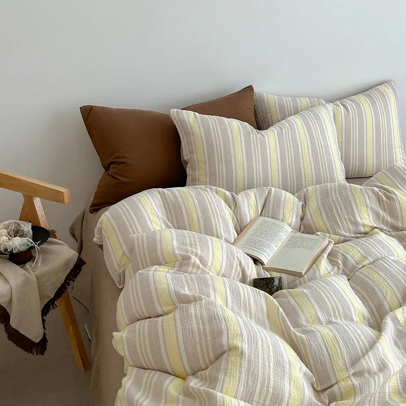 Japanese Retro Stripe Bedding Sets
