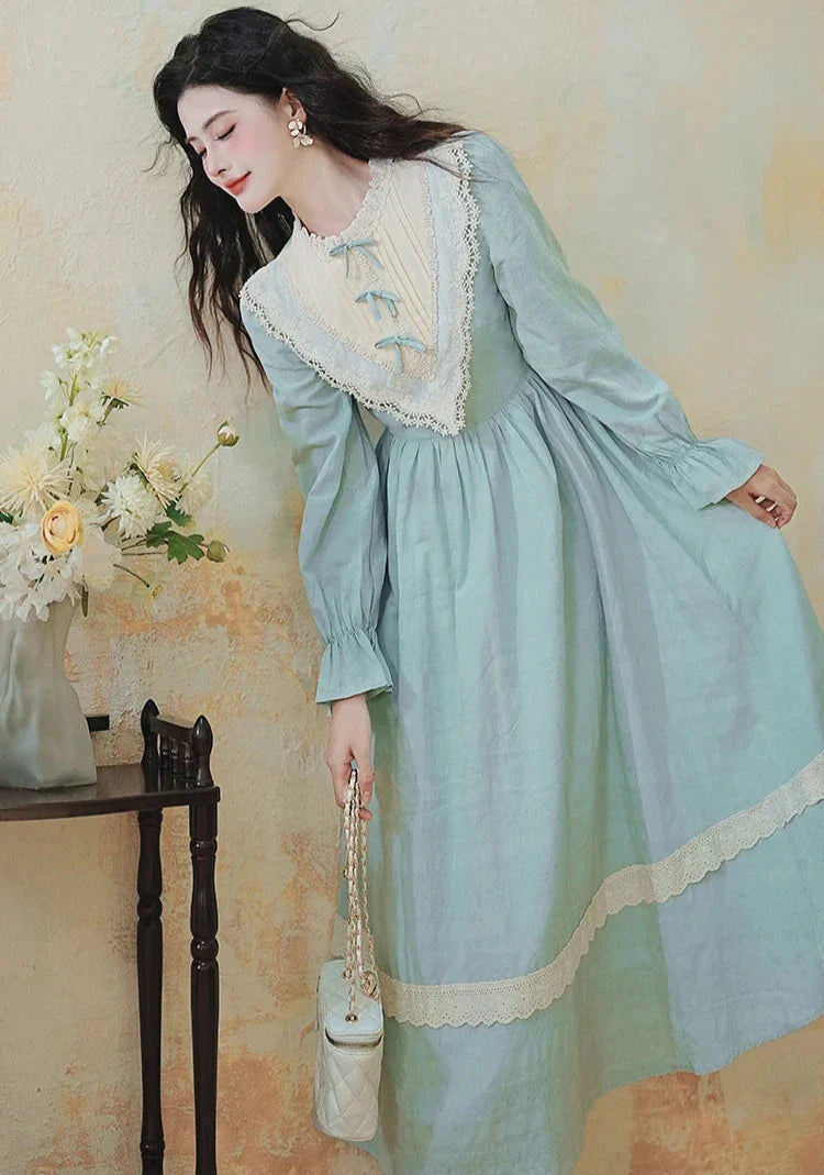 Winter Belle Romantic Royalcore Victorian Vintage-Style Dress