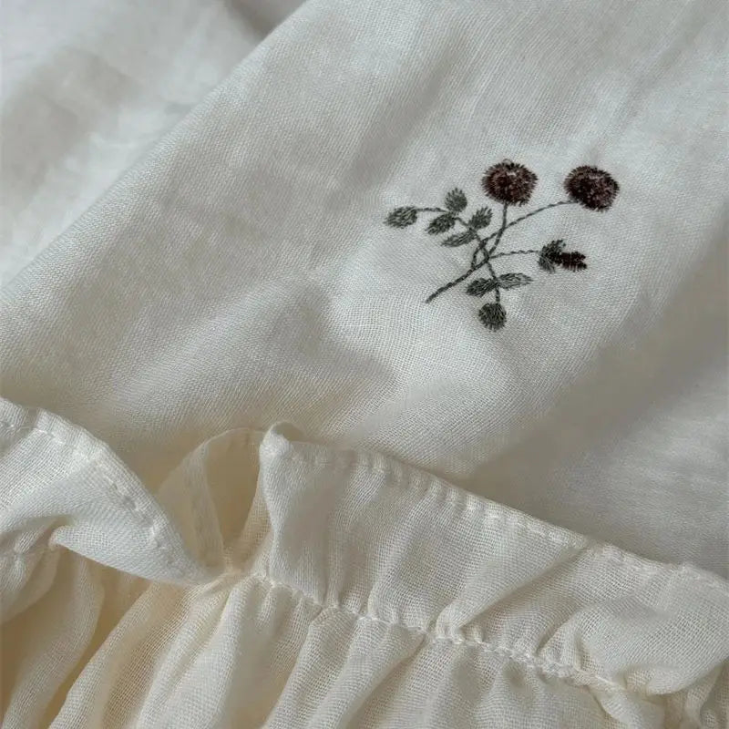 Vintage French Double Layer Ruffles Bedding Set