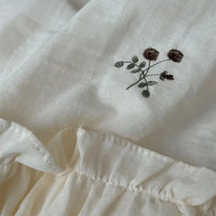 Vintage French Double Layer Ruffles Bedding Set
