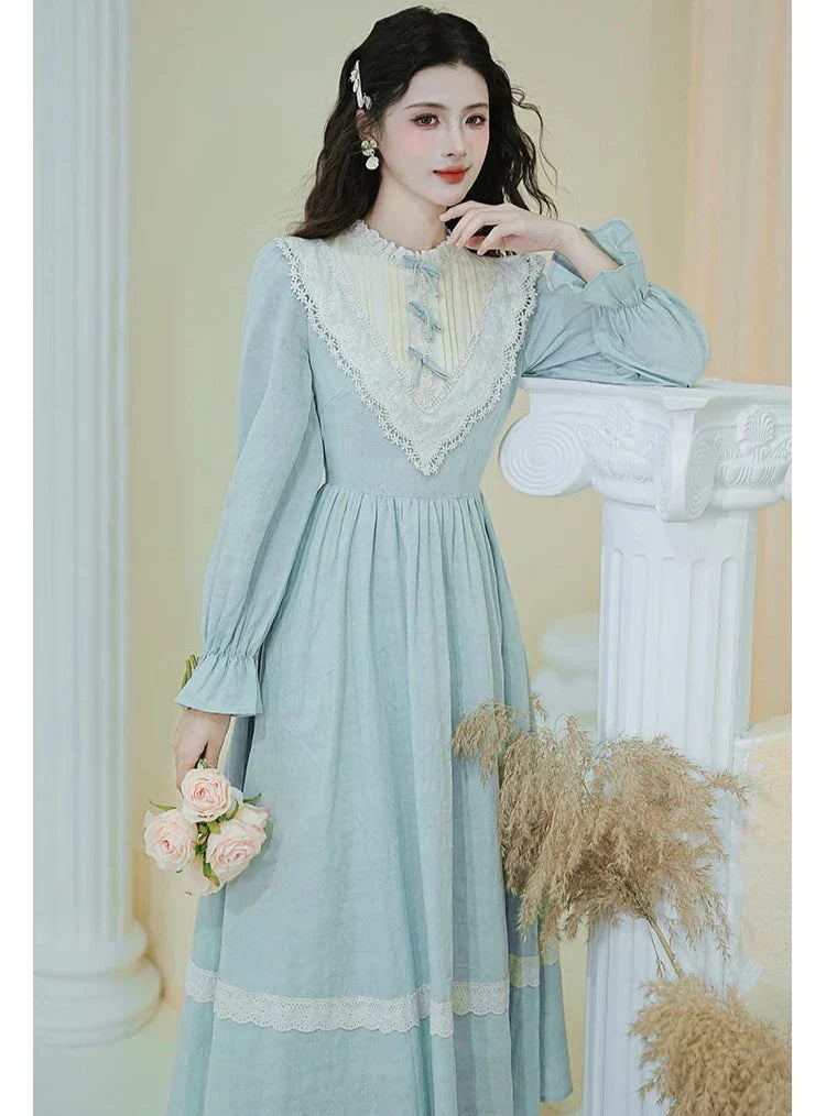 Winter Belle Romantic Royalcore Victorian Vintage-Style Dress