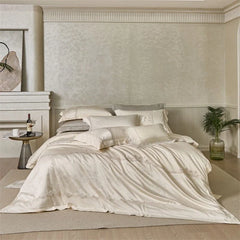 1000TC Egyptian Cotton Soft Silky Satin Jacquard Embroidery Luxury Bedding Set