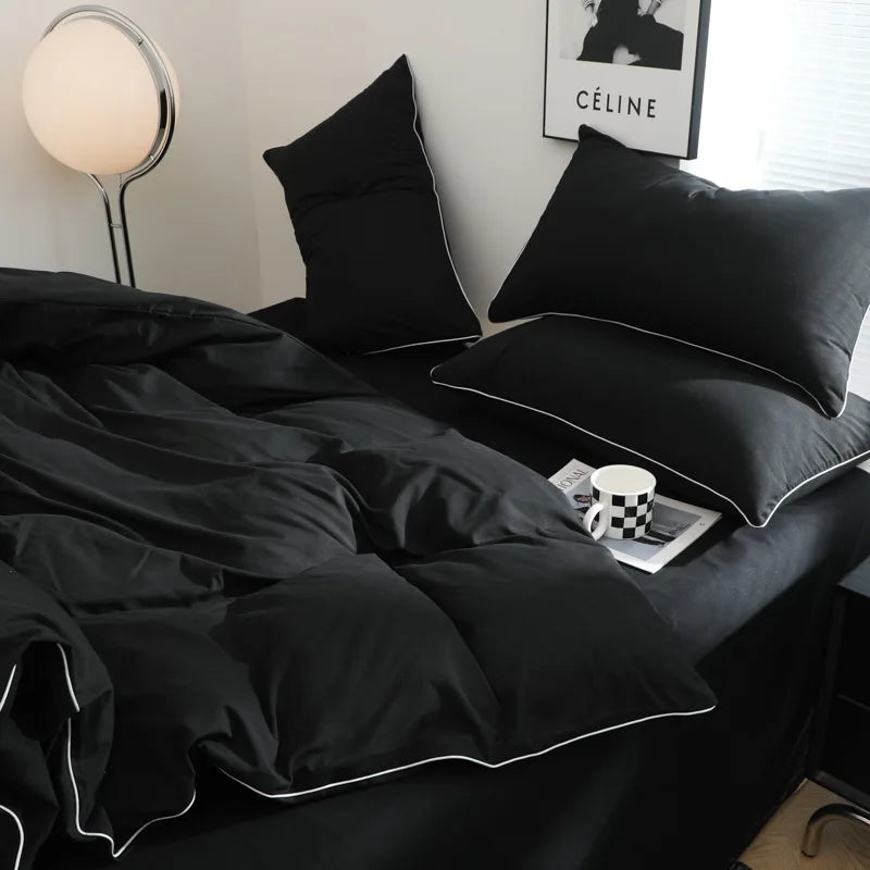 Korean Black Bedding Sets