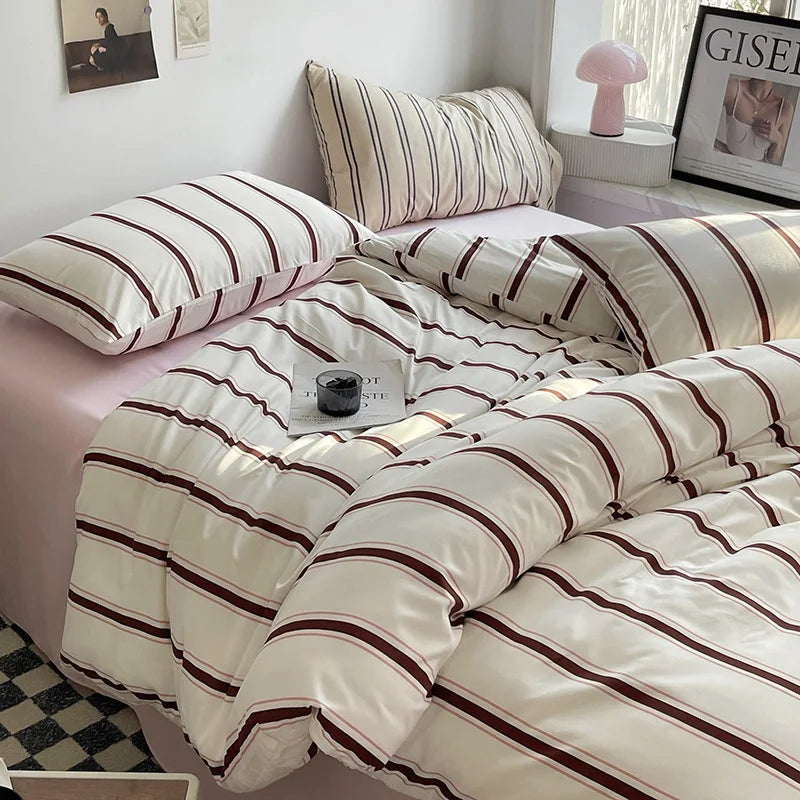 Korean Stripe Bedding Set