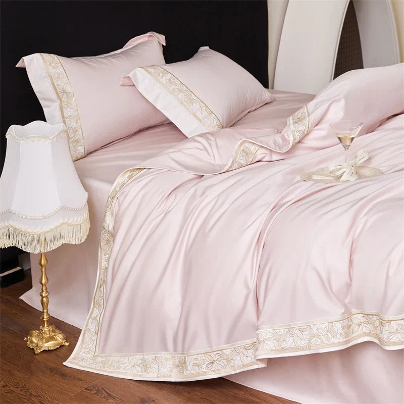 1000TC Egyptian Cotton Luxury Embroidery Border Bedding Set