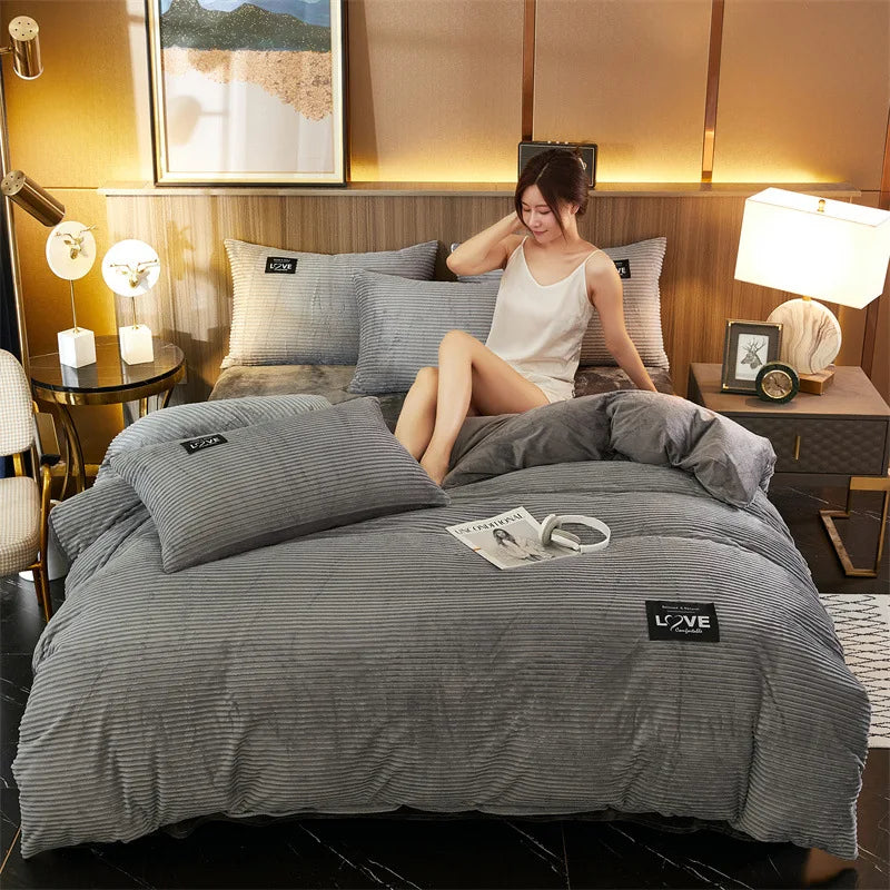 Winter Warm 3pcs Bedding Sets