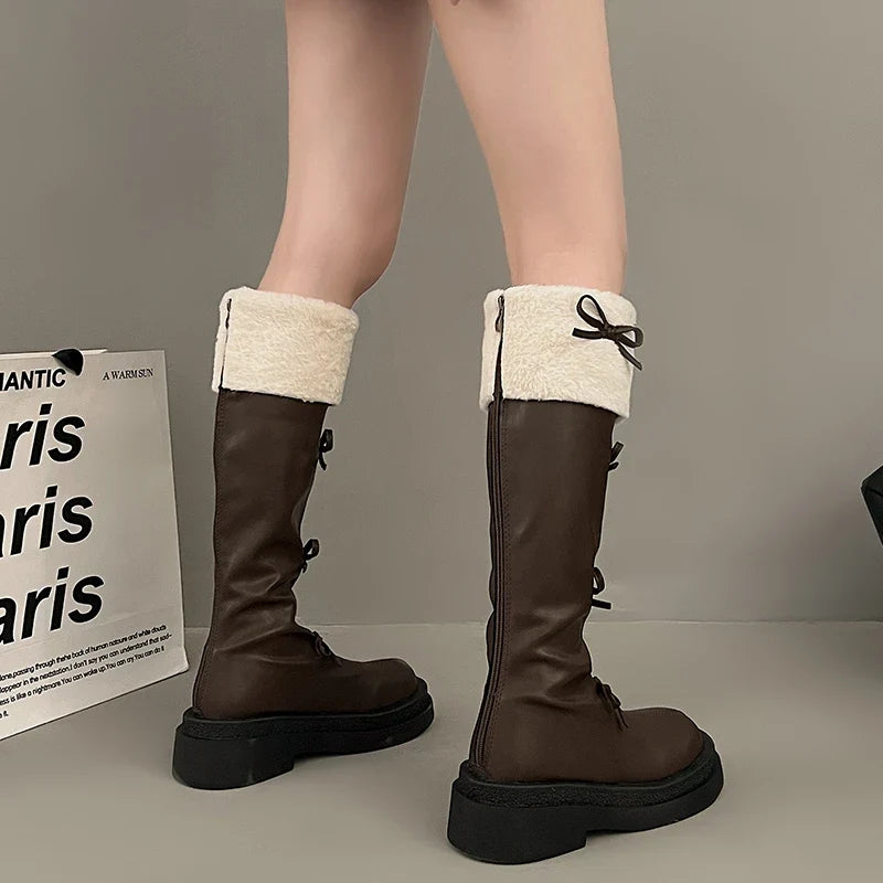 Rae Butterfly Knot Knee High Boots