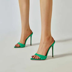 Rose Suede Thin Heels