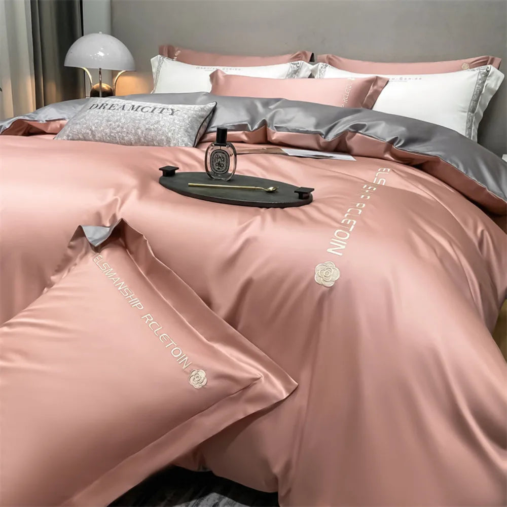 Thickened Brushed Pure Cotton 4-piece Bedding Set