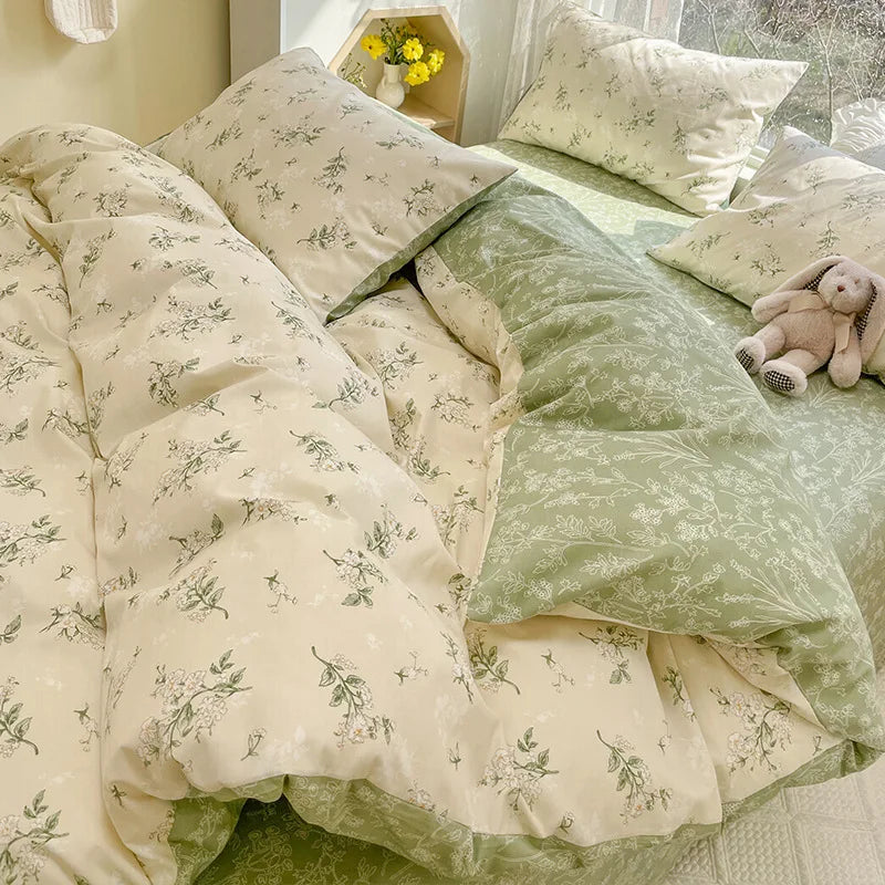 Cotton Long Staple Cotton 4 Pcs Bedding Set