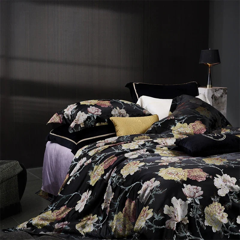 Luxury Floral Jacquard Bedding Set