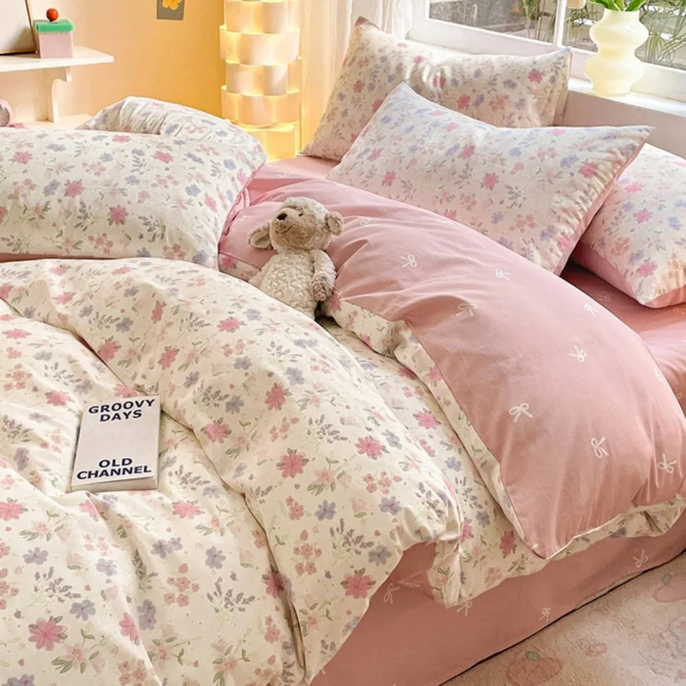 Cotton Long Staple Cotton 4 Pcs Bedding Set