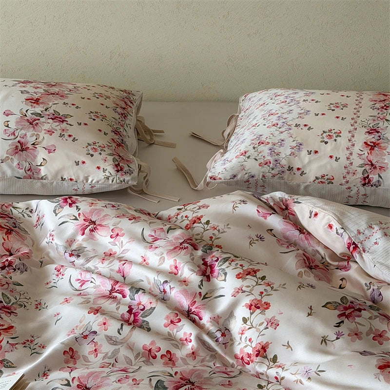 Vintage French Floral Lyocell Bedding Set