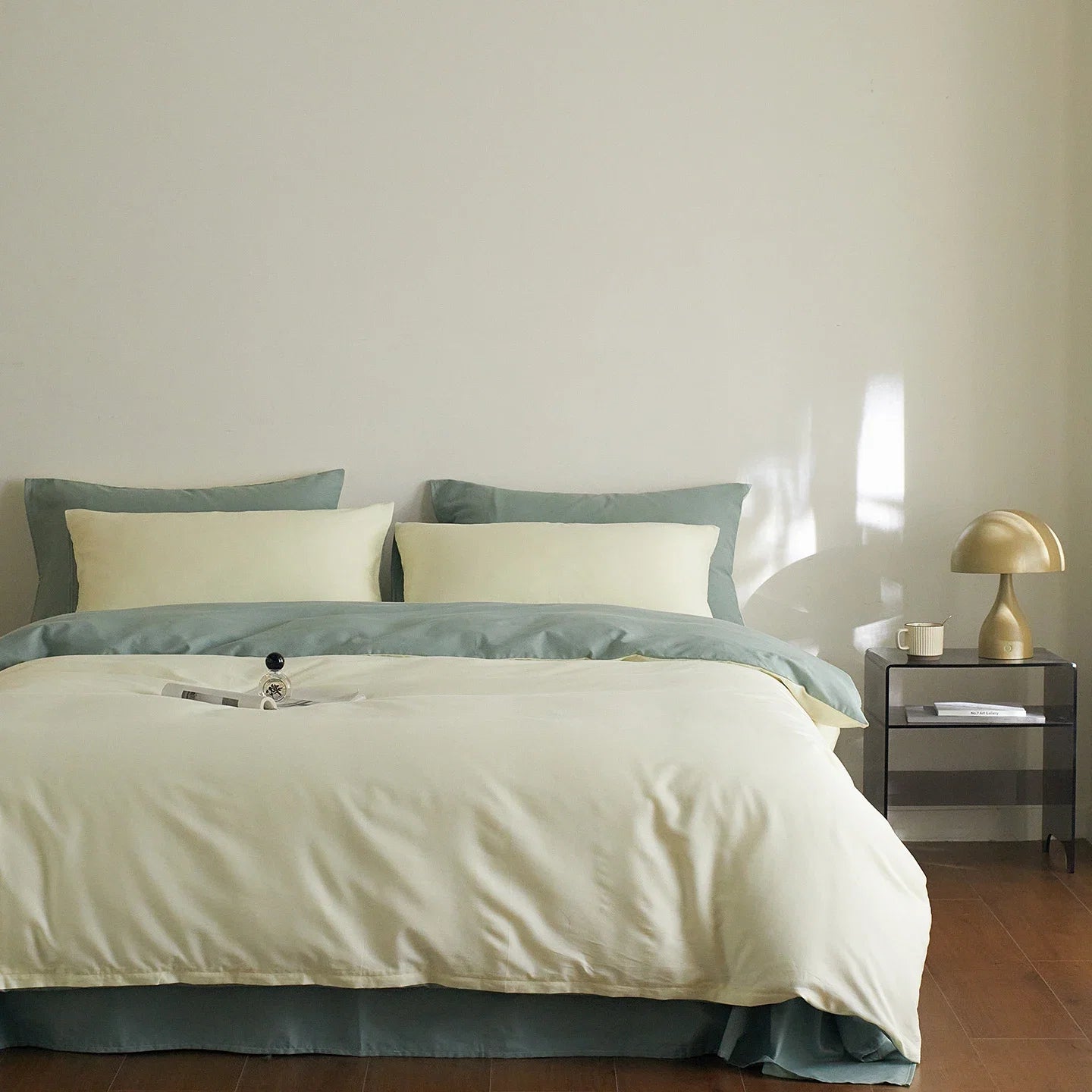 High End 100% Cotton Duvet Cover Set Mixed Color Skin Friendly Queen Bedding Set