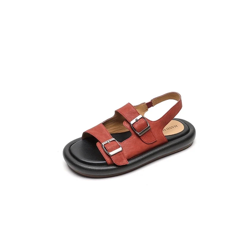 horse leather low Heel