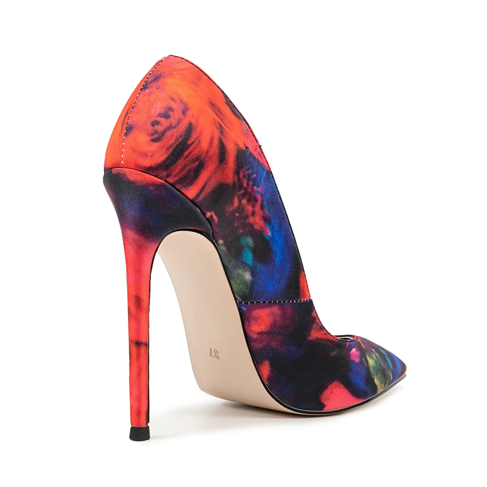 Colored cloth high-heeled Shoes