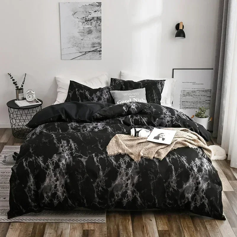 Geometric Ink Wash Print Bedding Set