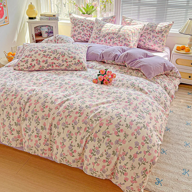 American Pastoral Floral Printed Bedding Set