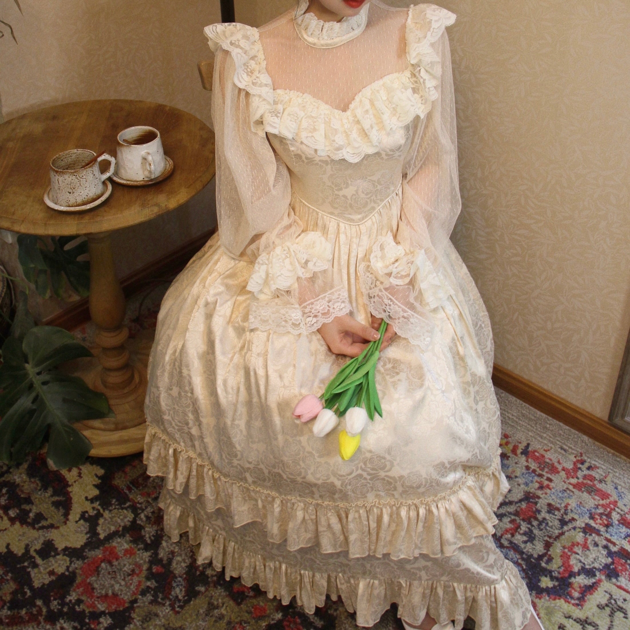 Golden Dreams Romantic Royalcore Victorian Fairy Princess Dress