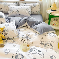 Pink Flowers Bedding Set