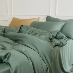 600TC Lyocell Soft Silky Cooling Solid Color Bedding Set