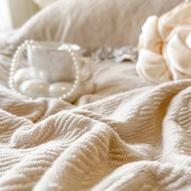 Crystal Velvet Winter Warm Thickened Bedding Set